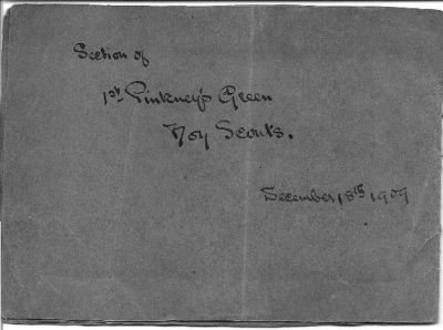 PG 1909 Christmas Card to BP Chief Scout