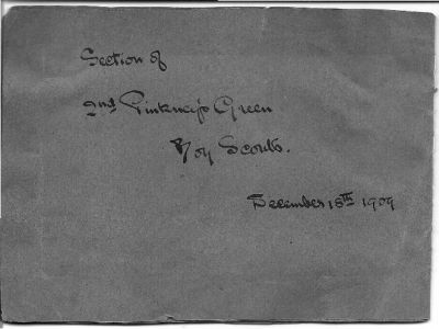 PG 1909 Christmas Card to BP Chief Scout