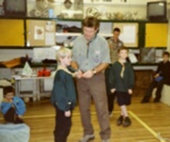 Beavers Miving Up Ceromony December  2003 - 