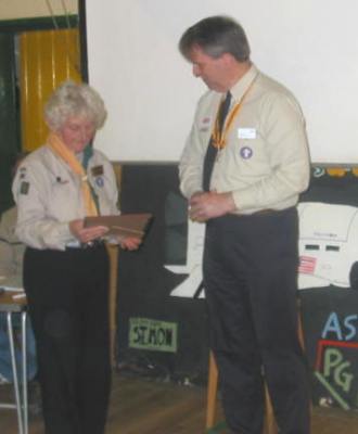 2004 St Georges Day Awards - Sheila Stinton (Raksha) Awarded the Bar to the Silver Acorn
