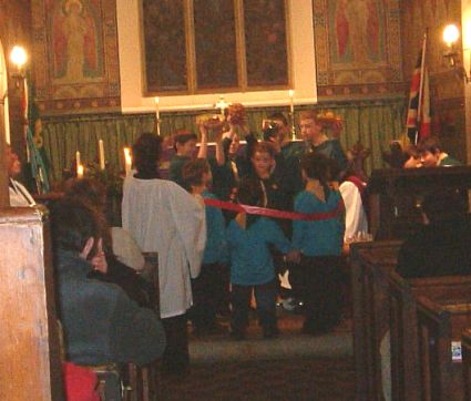 Christingle (Traditional Carols) Service at Stubbings Church -  2004