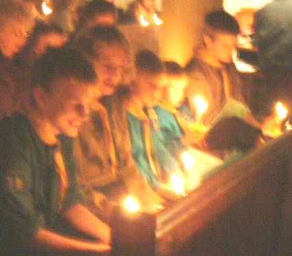 Christingle (Traditional Carols) Service at Stubbings Church -  2005