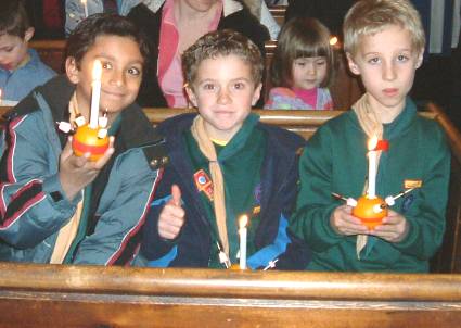 Christingle (Traditional Carols) Service at Stubbings Church -  2005