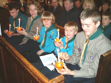 Christingle (Traditional Carols) Service at Stubbings Church -  2005