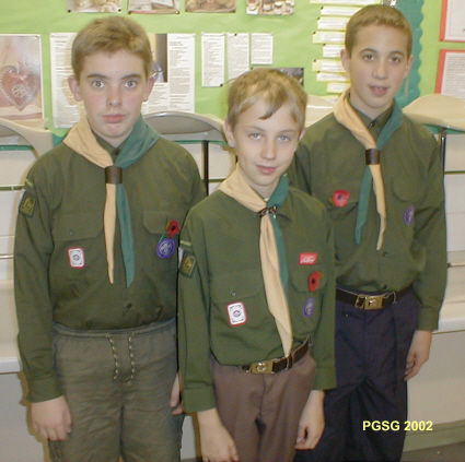 District Chef Cooking Competition 2002 - Well Done even though one Scout forgot the Mince due to his Mum having a baby that morning 
