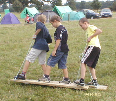 Group Camp 2002 - Challenge Plank race