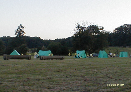 Group Camp 2002 - Setting Up Patrol tents
