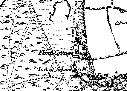1882 OS Map - Hall was an Infant School then