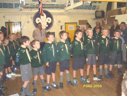 Moving Up Ceremony 1st October 2003