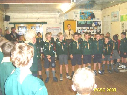 Moving Up Ceremony 1st October 2003