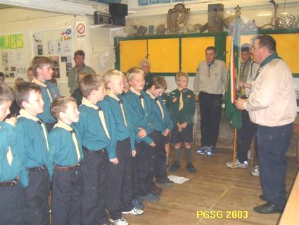 Moving Up Ceremony 1st October 2003