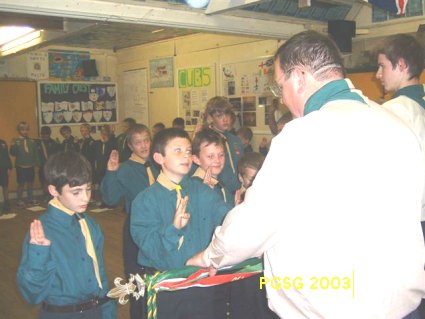 Moving Up Ceremony 1st October 2003