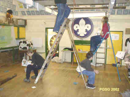 Older Scout Course 2002 - Saftey is an important part of Pioneering - How many Scouts it takes to lash one pole