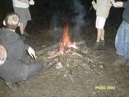 Older Scout Course 2002 - Scouts prove they can light a fire