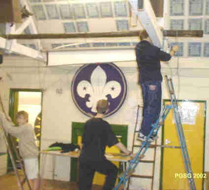 Older Scout Course 2002 - Scouts doing Pioneers Badge Building a Tree House