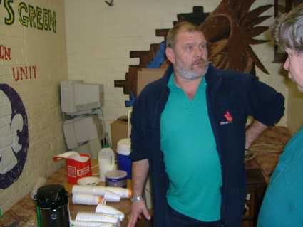 Scout Night Hike -  2004 - BoB and John preparing the Refreshments in the Tomlin Room