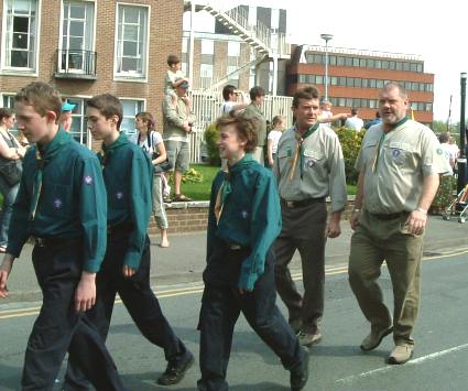 St Georges Day Parade -  2004 - Pinkneys Green Scouts