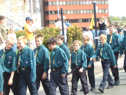St Georges Day Parade -  2004 - Pinkneys Green Scouts